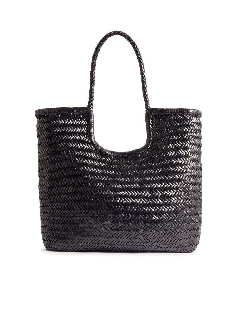Dragon Diffusion Women Ns Diagonal Black Leather Tote Bag DRAGON DIFFUSION