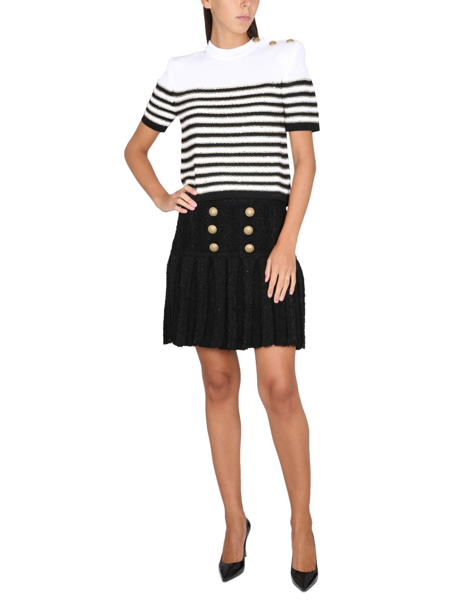 Balmain Women Skirt With Buttons BALMAIN
