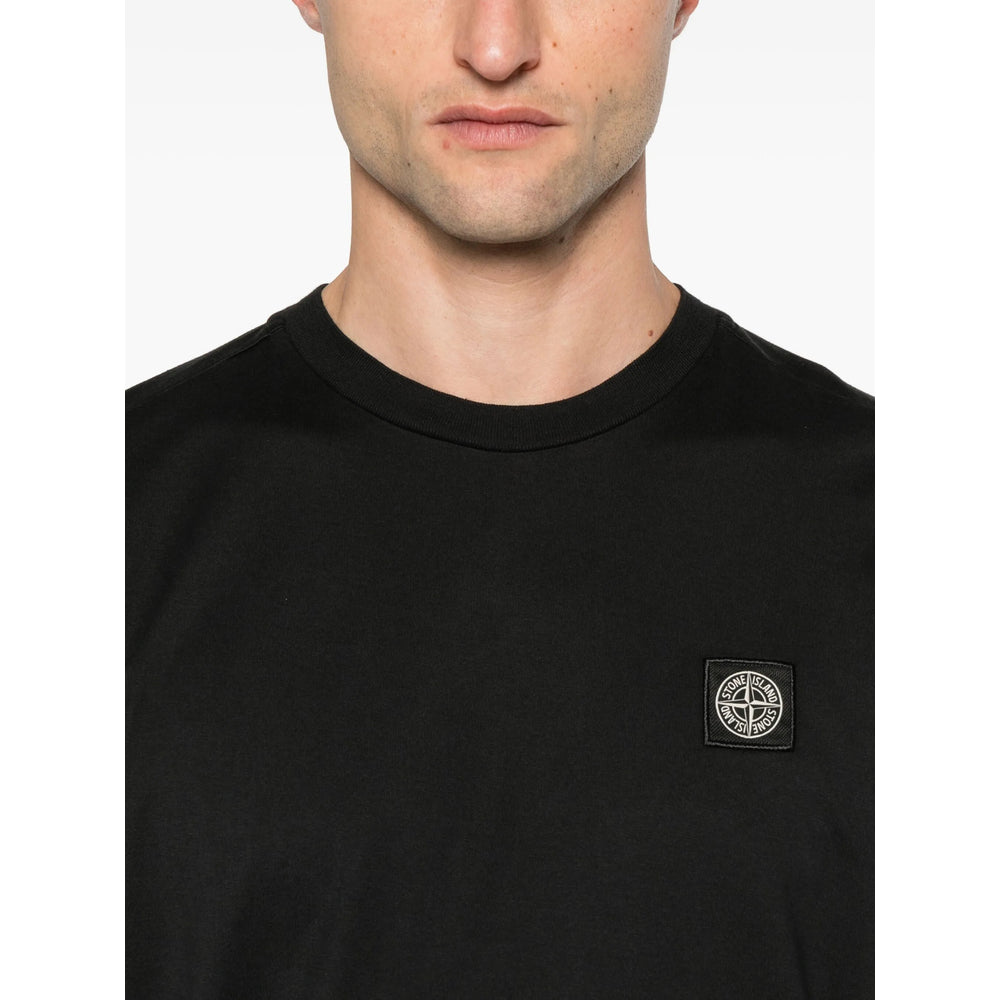 Stone Island Black T-Shirts & Vests - T-Shirts Men STONE ISLAND