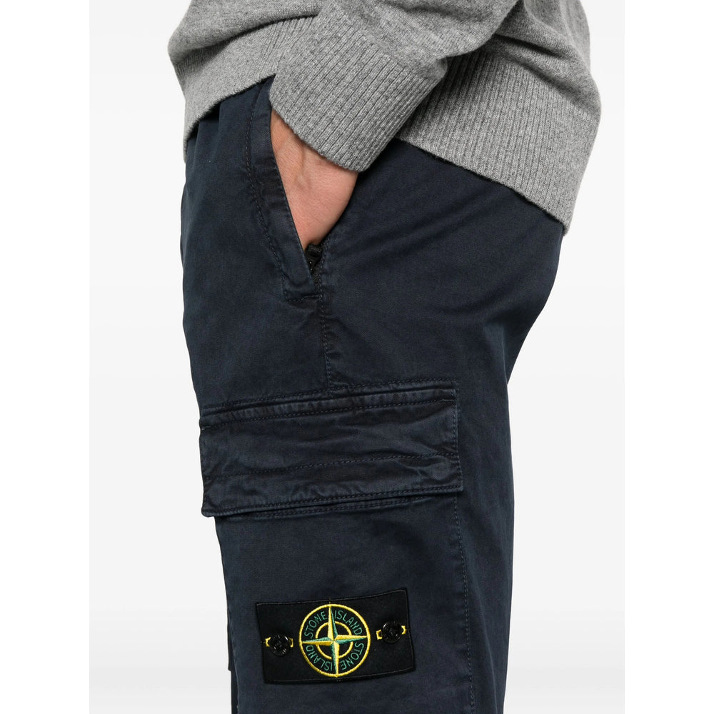 Stone Island Blue Trousers - Tapered Trousers Men STONE ISLAND