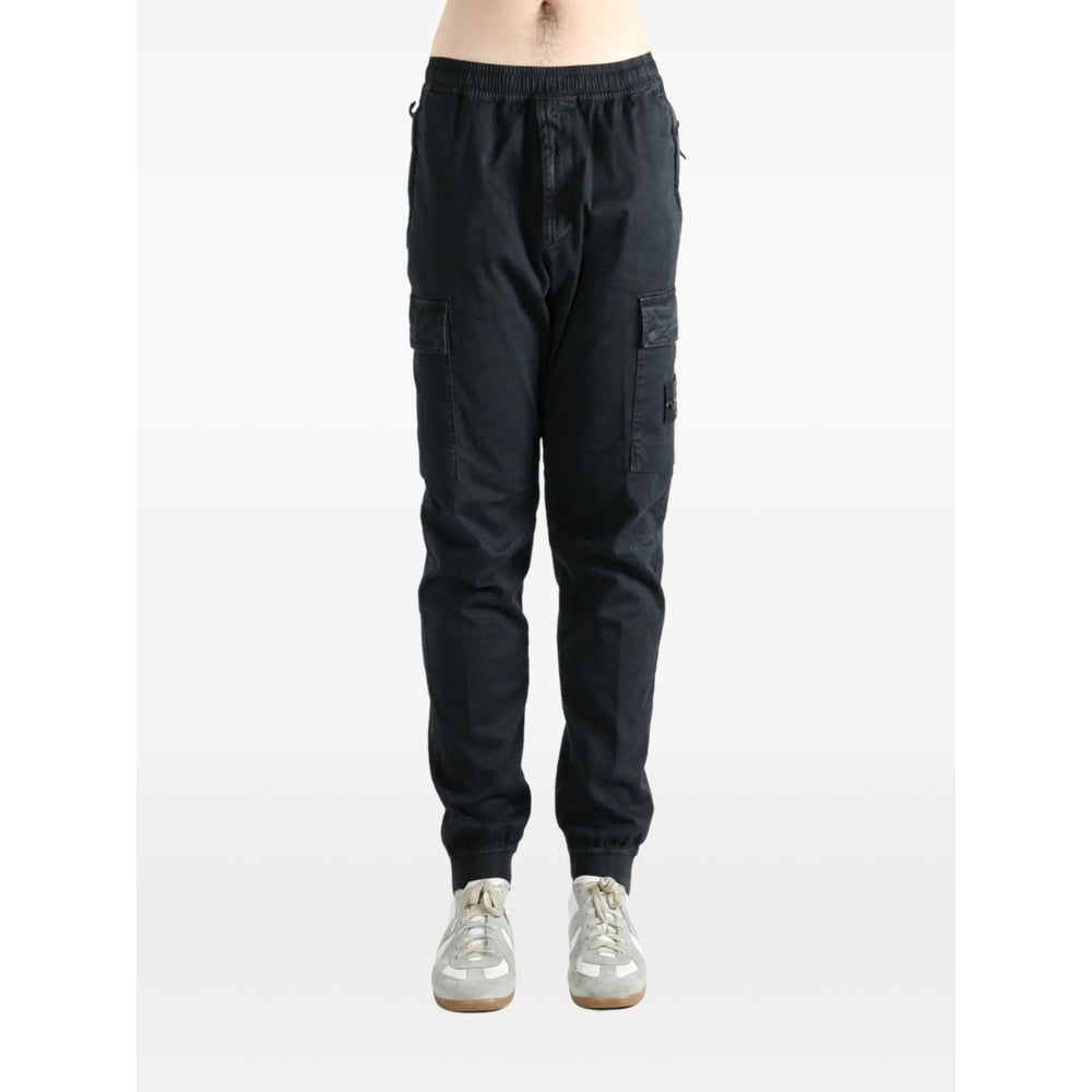 Stone Island Black Trousers - Regular & Straight-Leg Trousers Men STONE ISLAND