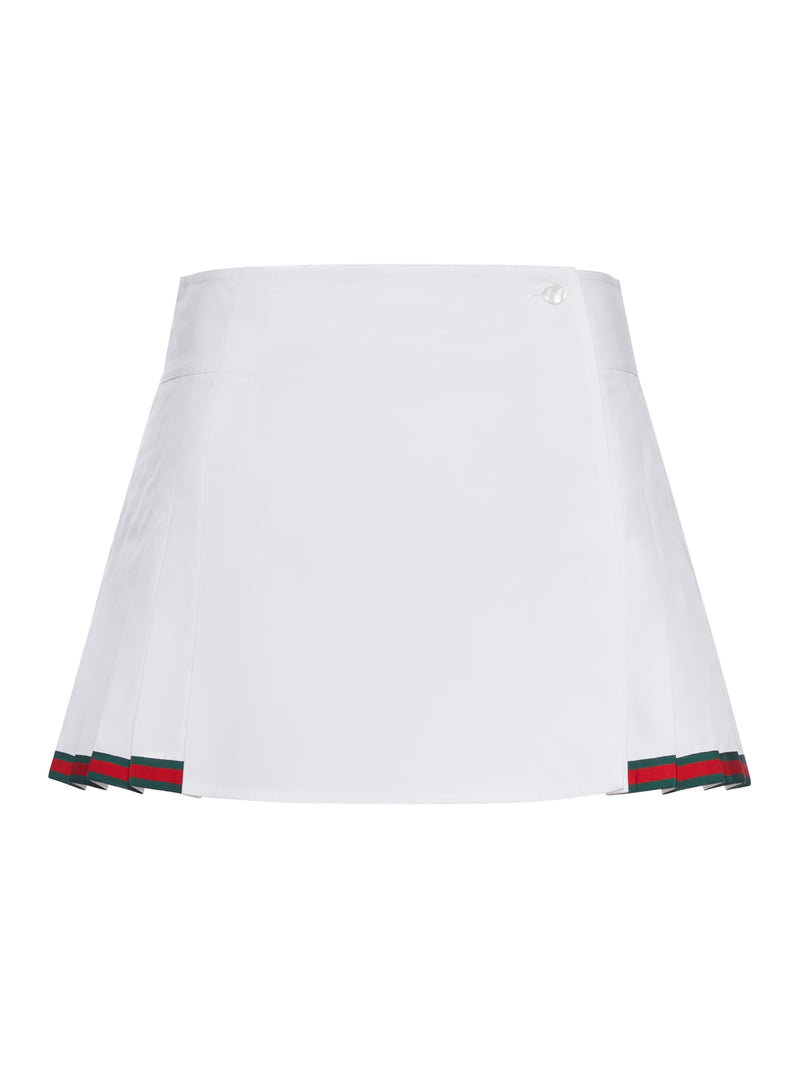 Gucci Women Short Cotton Poplin Skirt GUCCI