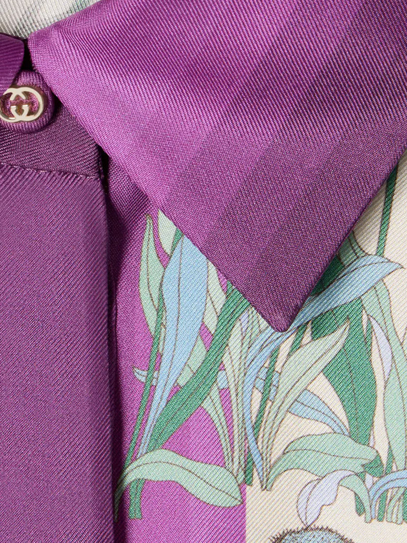 Gucci Women Printed Silk Twill Shirt GUCCI