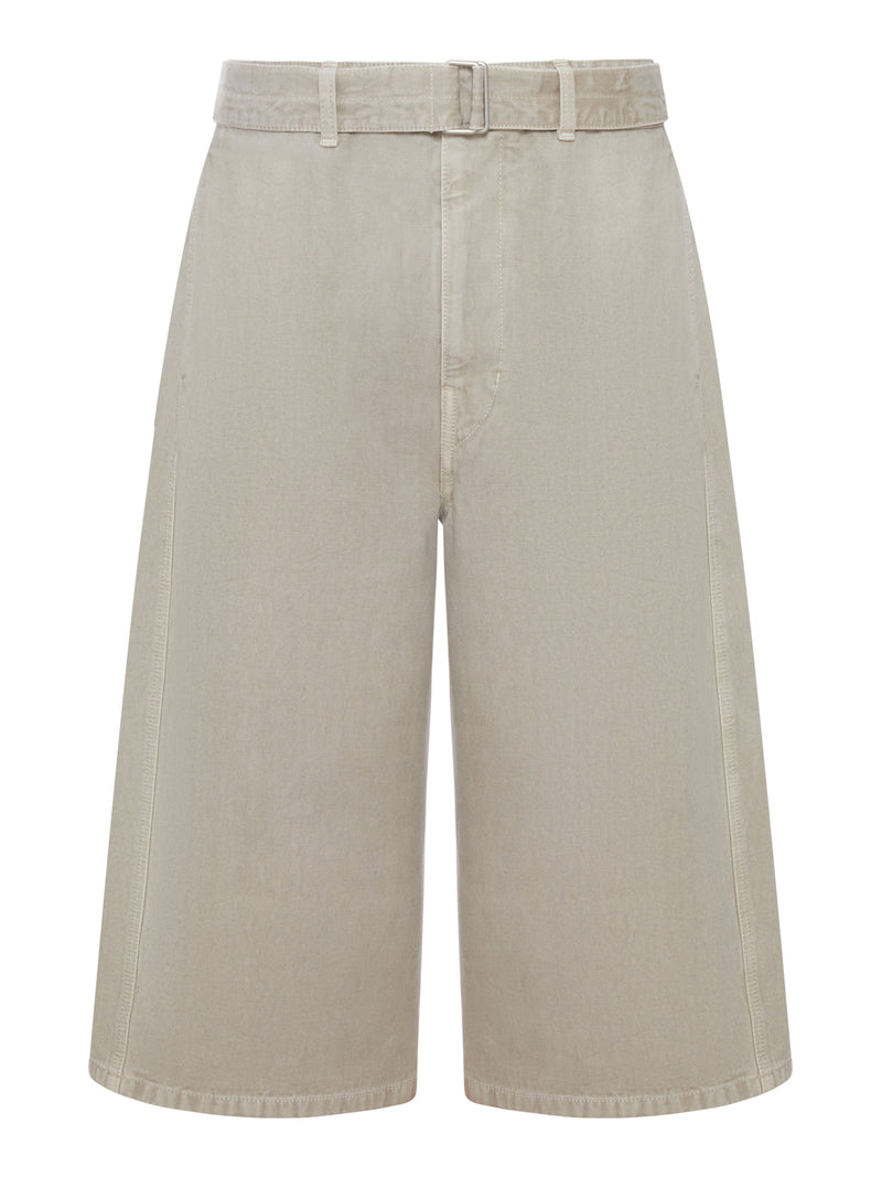 Lemaire Men Snow-Effect Denim Bermuda Shorts LEMAIRE