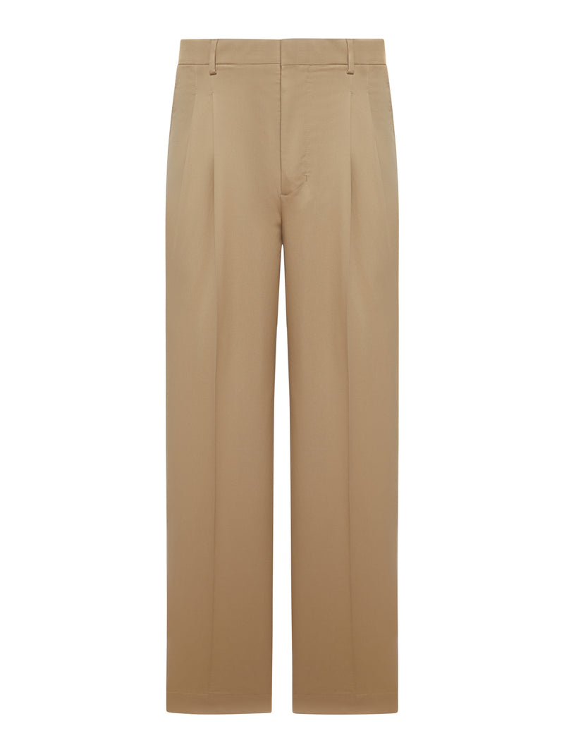 Ami Paris Men Tailored Cotton Trousers With Pences AMI PARIS
