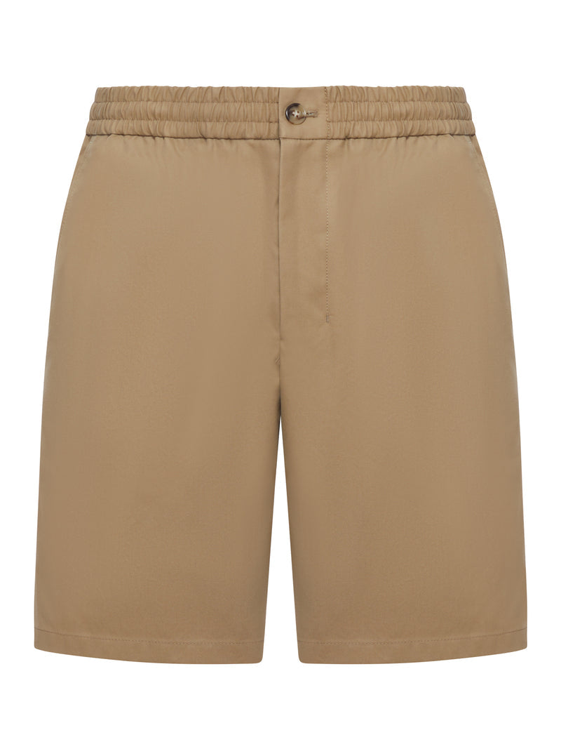 Ami Paris Men Ami De Coeur Shorts With Elasticized Waist In Cotton AMI PARIS