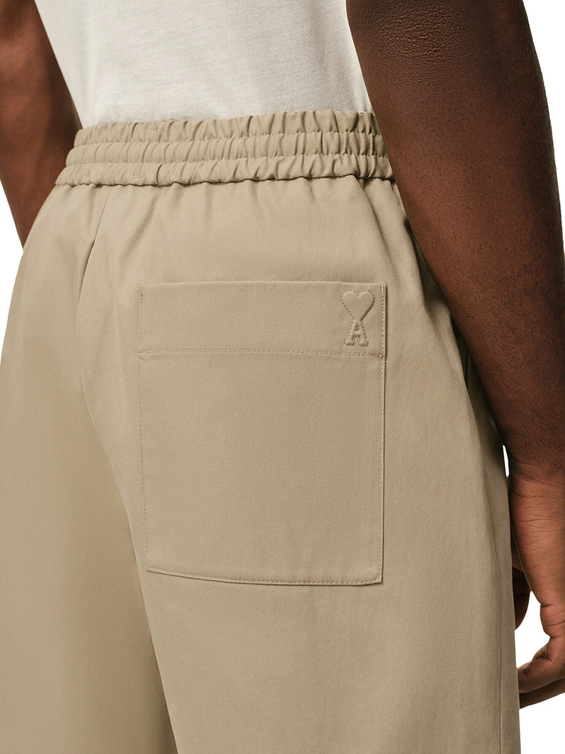 Ami Paris Men Ami De Coeur Shorts With Elasticized Waist In Cotton AMI PARIS