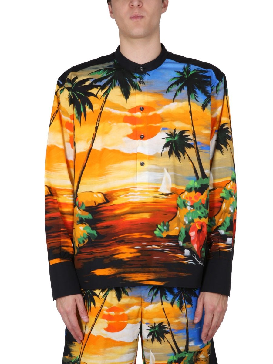 Dolce & Gabbana Men Hawaii Print Shirt DOLCE & GABBANA