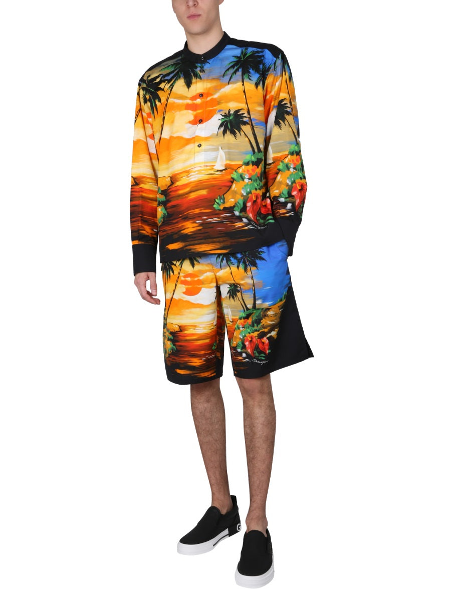 Dolce & Gabbana Men Hawaii Print Shirt DOLCE & GABBANA