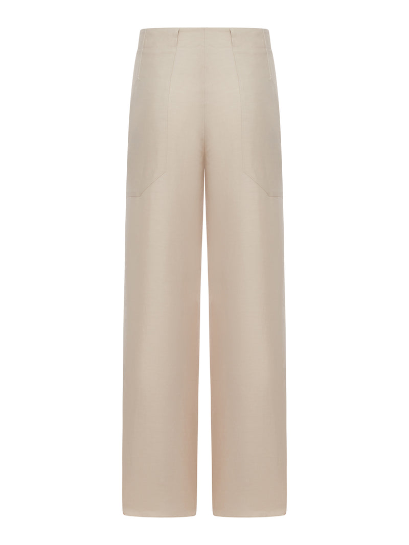 Giorgio Armani Men Straight-Leg Trousers In Linen Blend GIORGIO ARMANI
