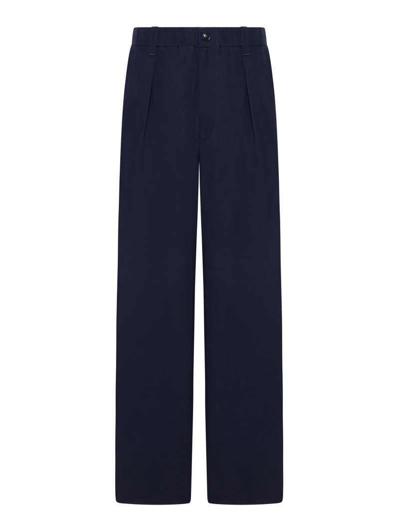 Giorgio Armani Men Wide-Leg Tailored Linen Trousers GIORGIO ARMANI