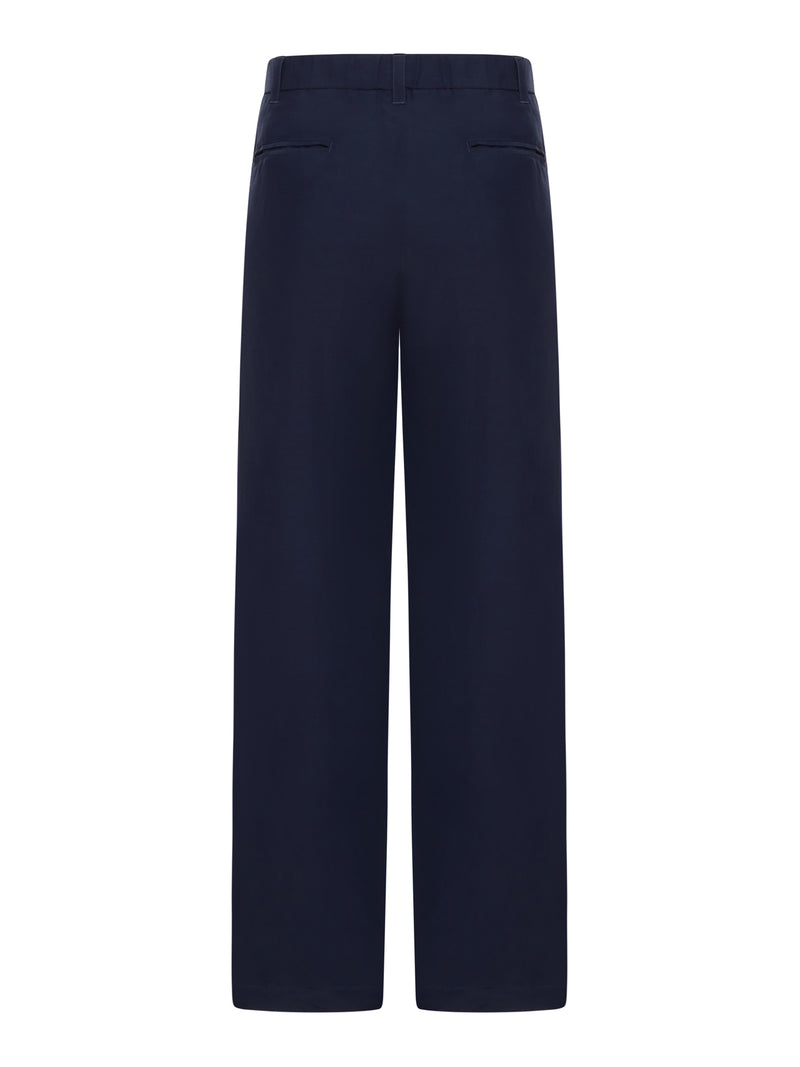 Giorgio Armani Men Wide-Leg Tailored Linen Trousers GIORGIO ARMANI