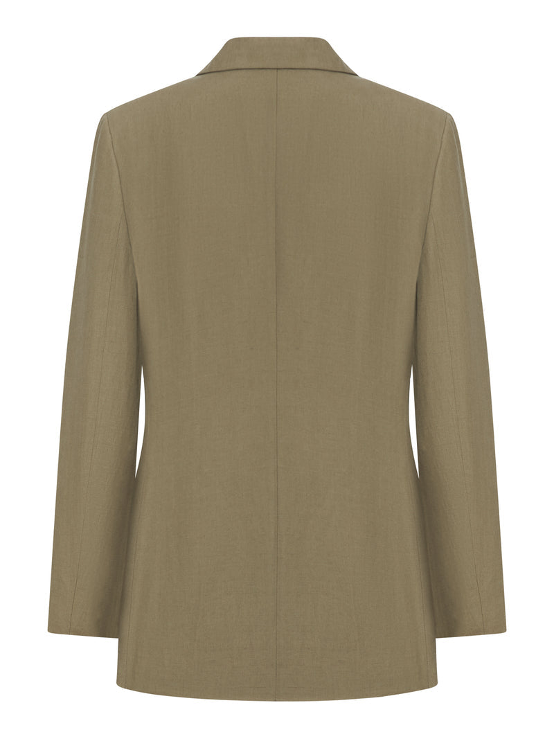 Giorgio Armani Women Single-Breasted Linen Blazer GIORGIO ARMANI