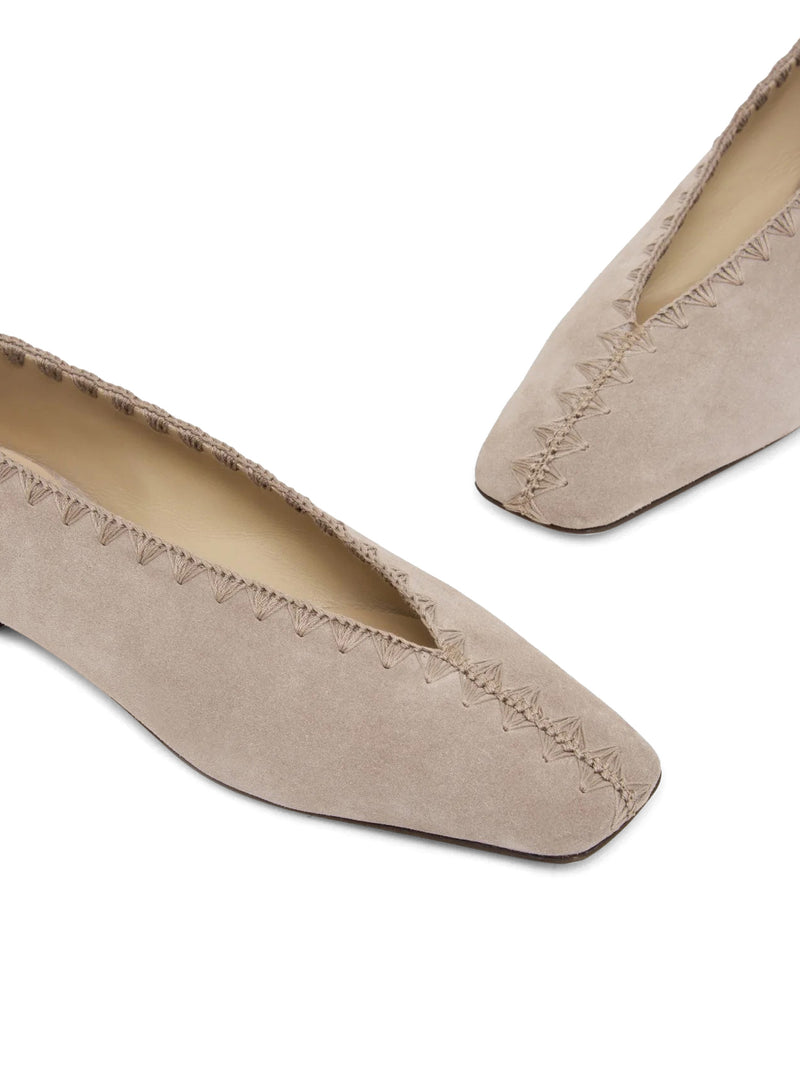 Giorgio Armani Women Suede Ballerinas With Embroidery GIORGIO ARMANI