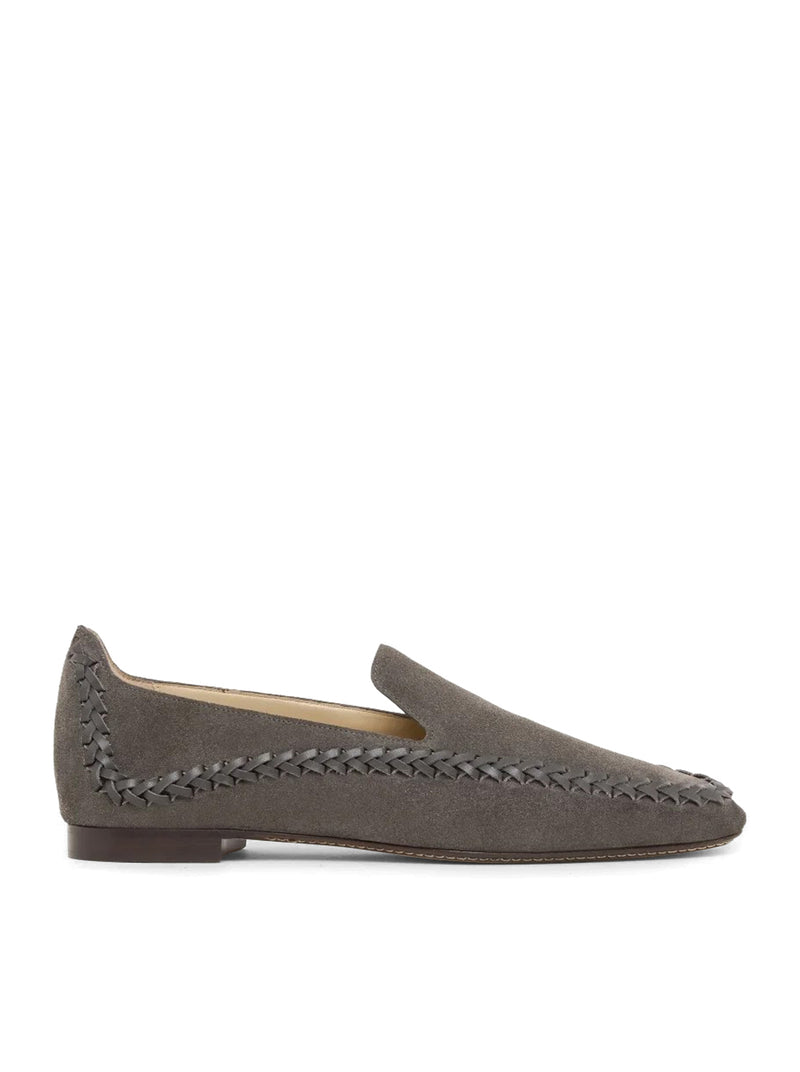 Giorgio Armani Women Slip-On Suede Sneakers With Woven Embroidery GIORGIO ARMANI