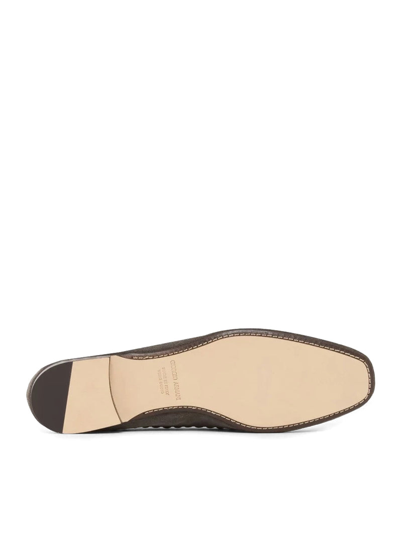Giorgio Armani Women Slip-On Suede Sneakers With Woven Embroidery GIORGIO ARMANI