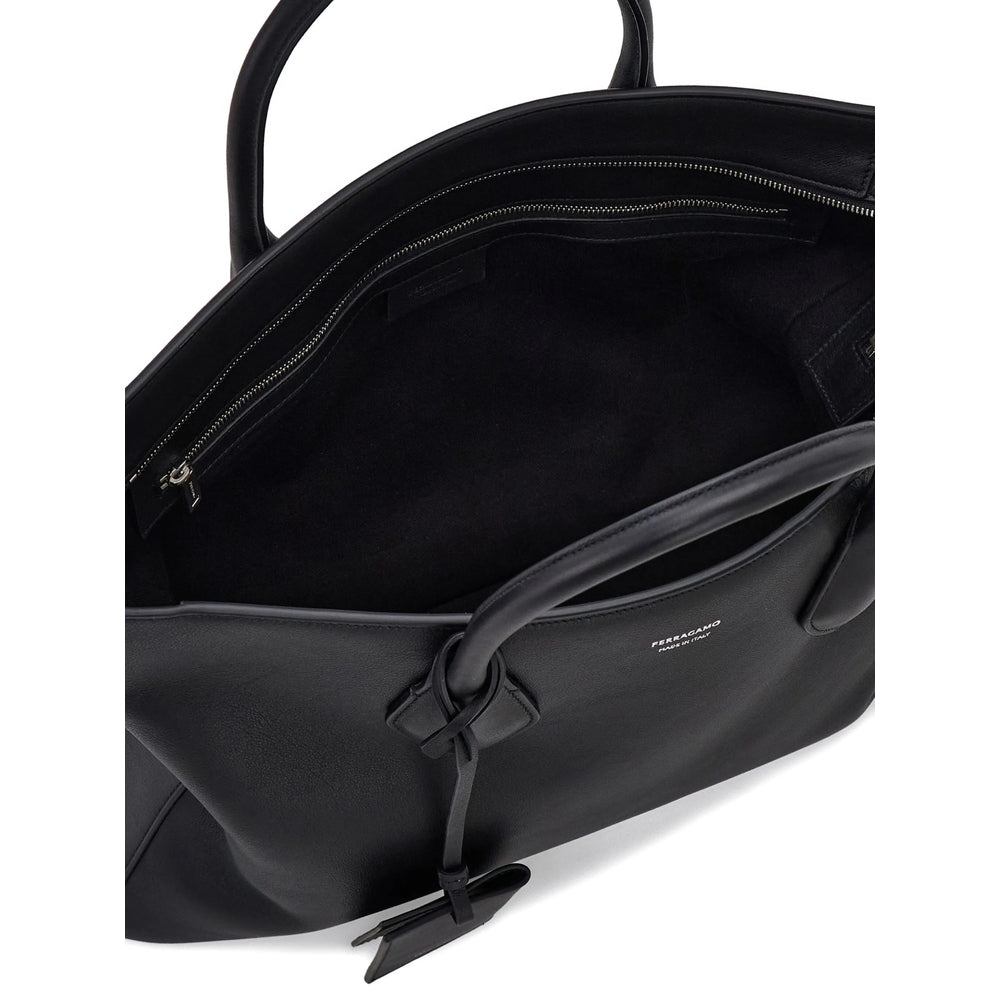 Ferragamo Black Tote Bags Men FERRAGAMO