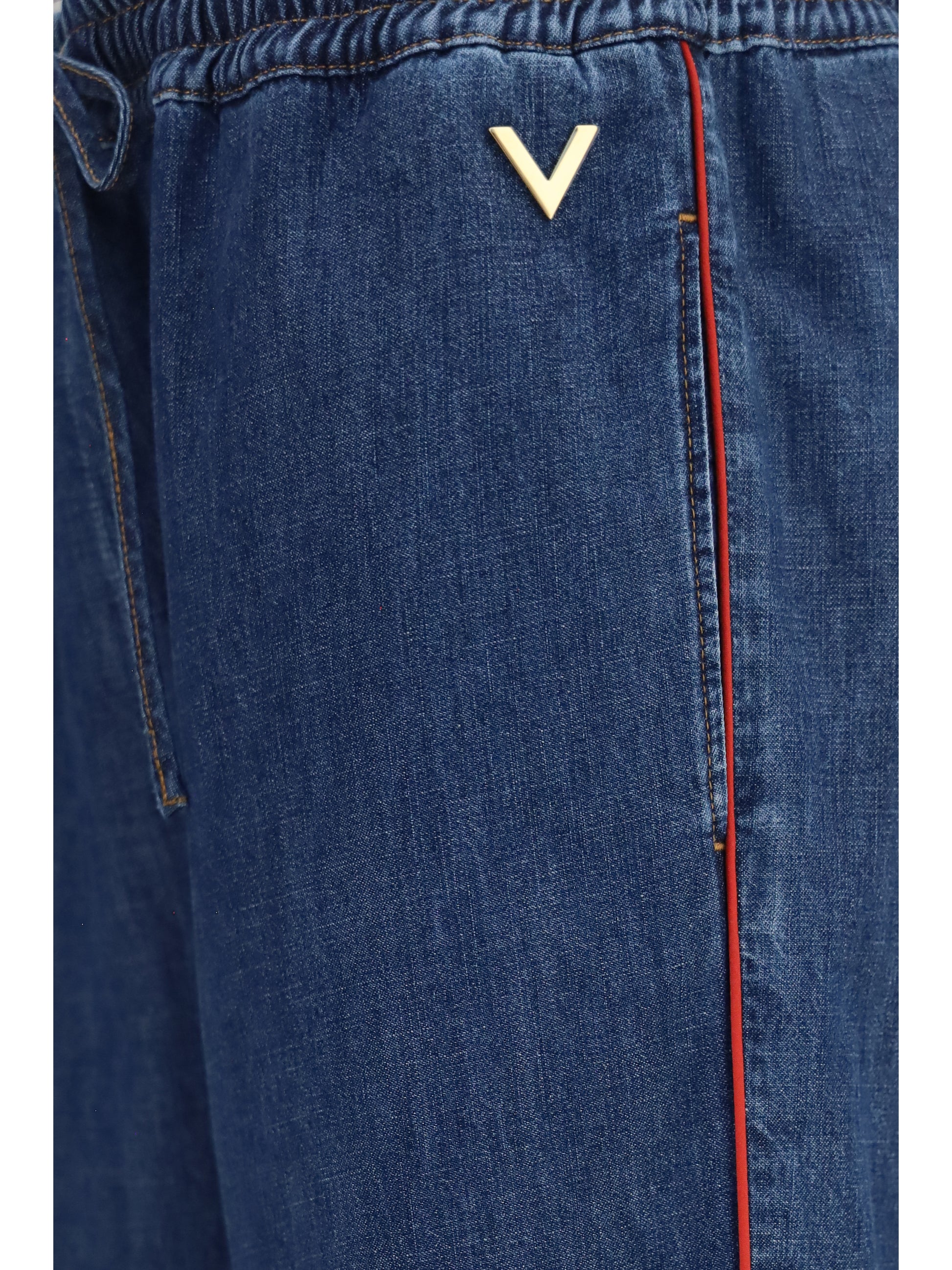 Valentino Women Lightweight Wide-Leg Denim Pants VALENTINO