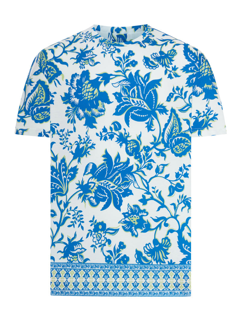 Etro Men Soho Cotton T-Shirt With Placed Print ETRO