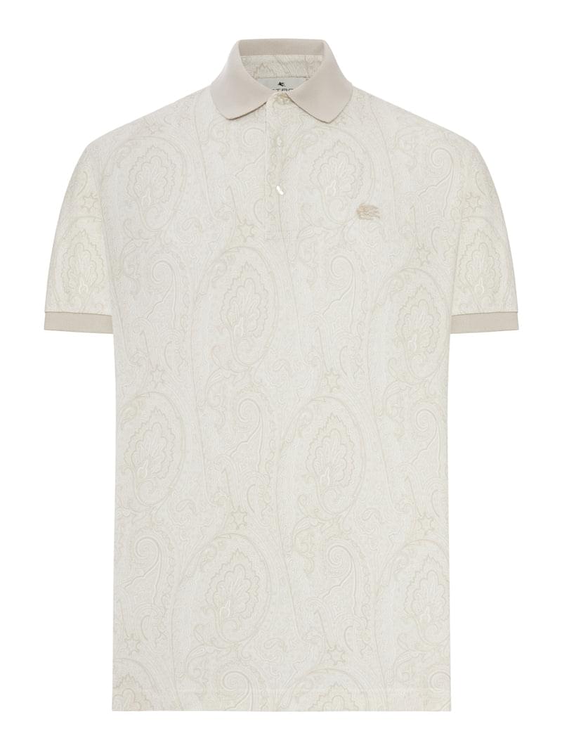Etro Men Cotton Polo Shirt With Arnica Pattern ETRO