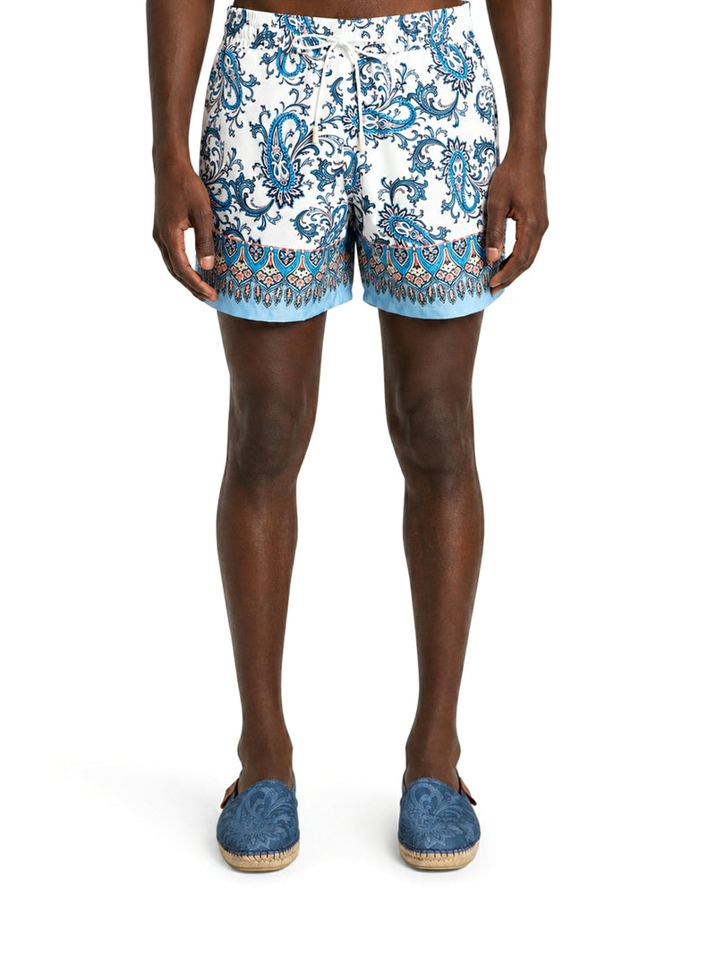 Etro Men Swimsuit With Paisley Ramage Print ETRO