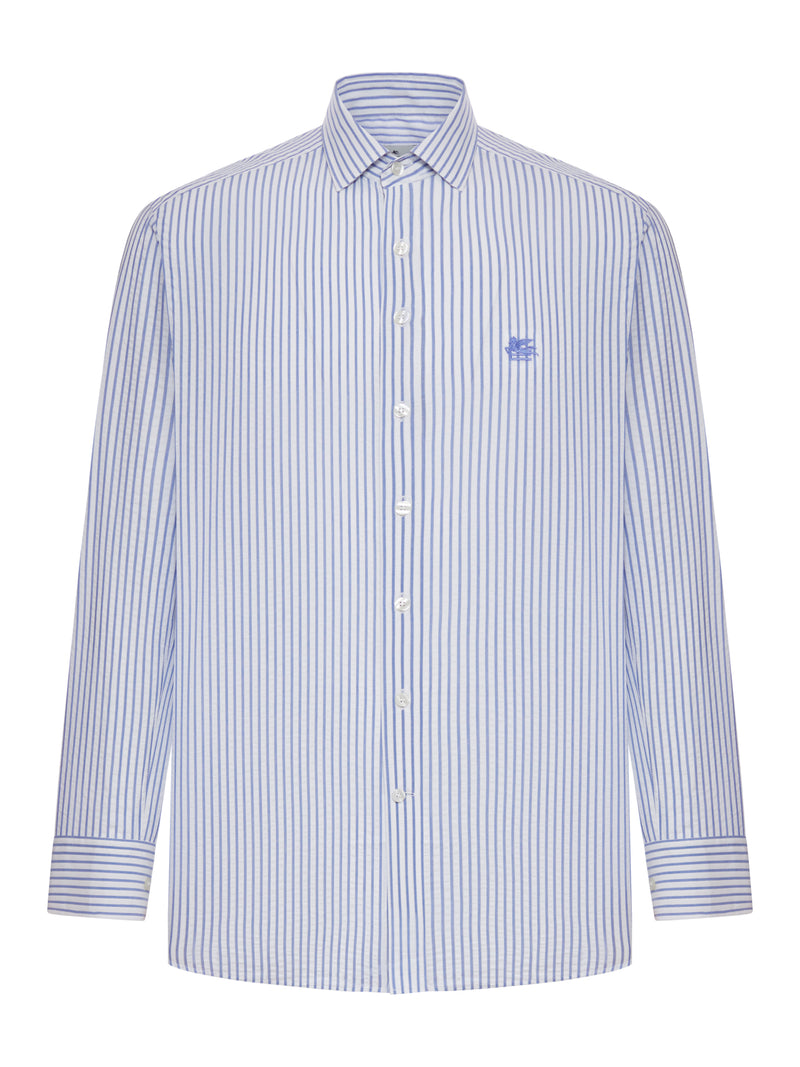 Etro Men Striped Seersucker Cotton Shirt ETRO