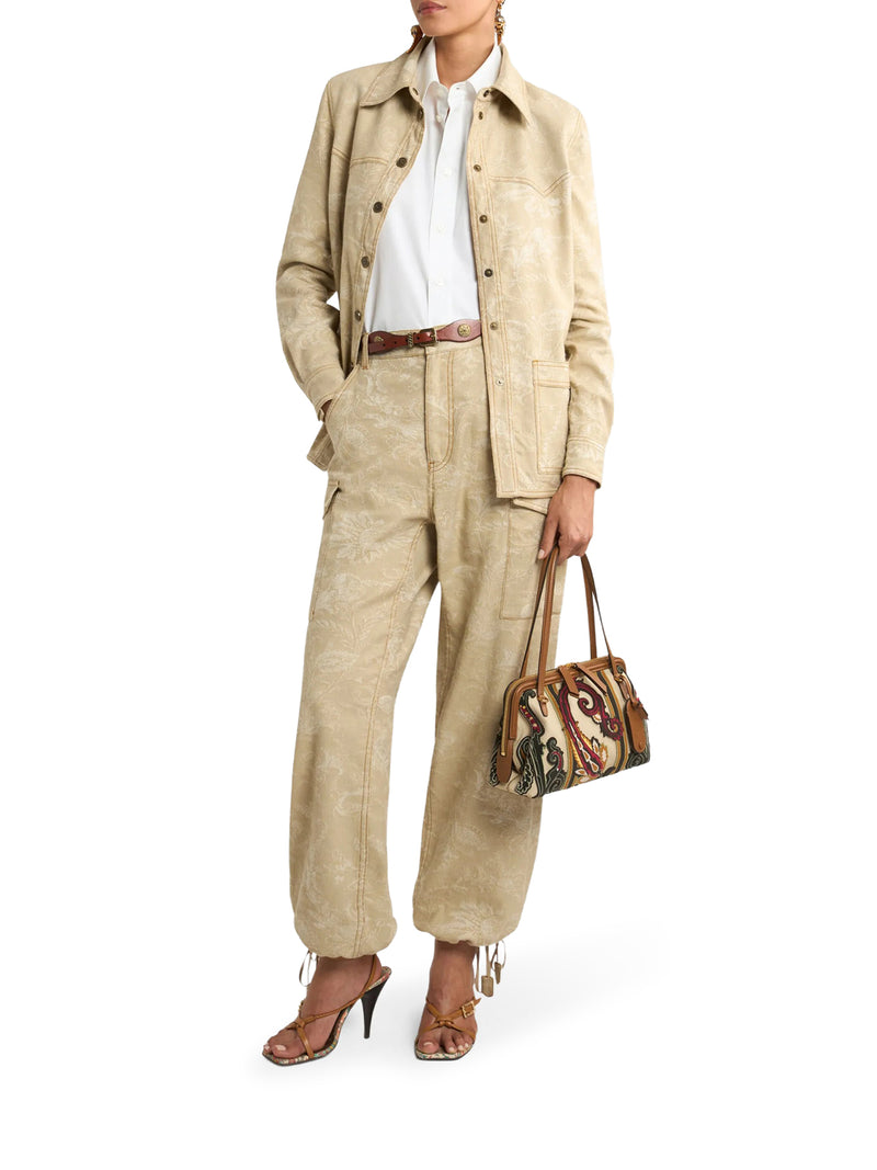 Etro Women Jacquard Overshirt With Tone-On-Tone Floral Pattern ETRO