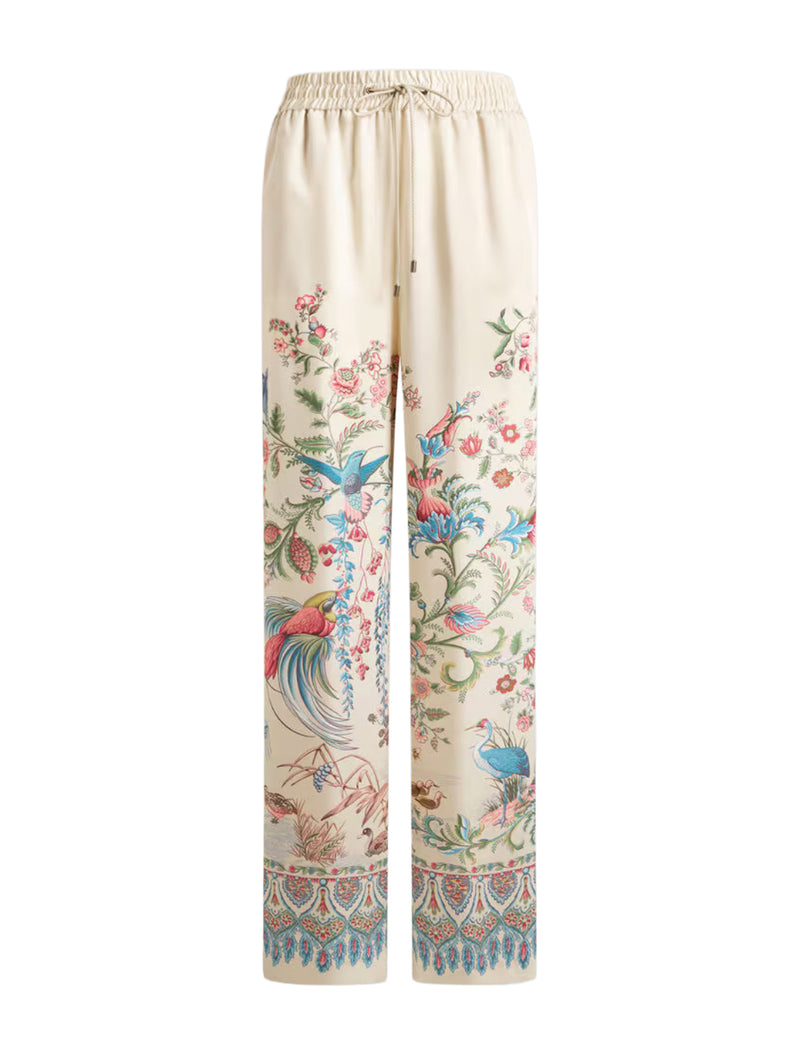 Etro Women Wide-Leg Trousers With Placed Flora And Fauna Print ETRO
