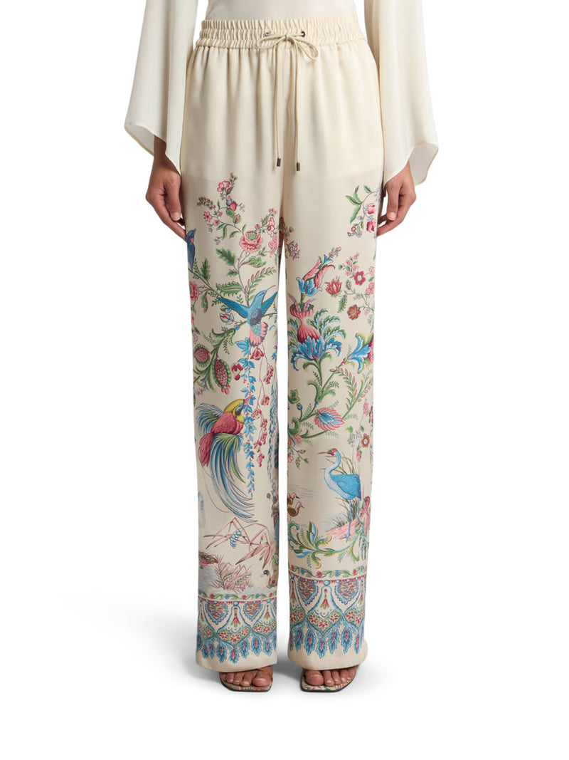 Etro Women Wide-Leg Trousers With Placed Flora And Fauna Print ETRO