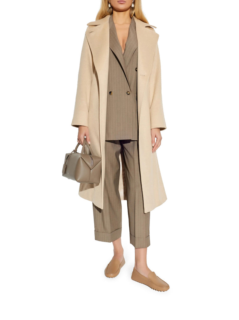 Max Mara Women Riccio Camel Coat With Belt MAX MARA