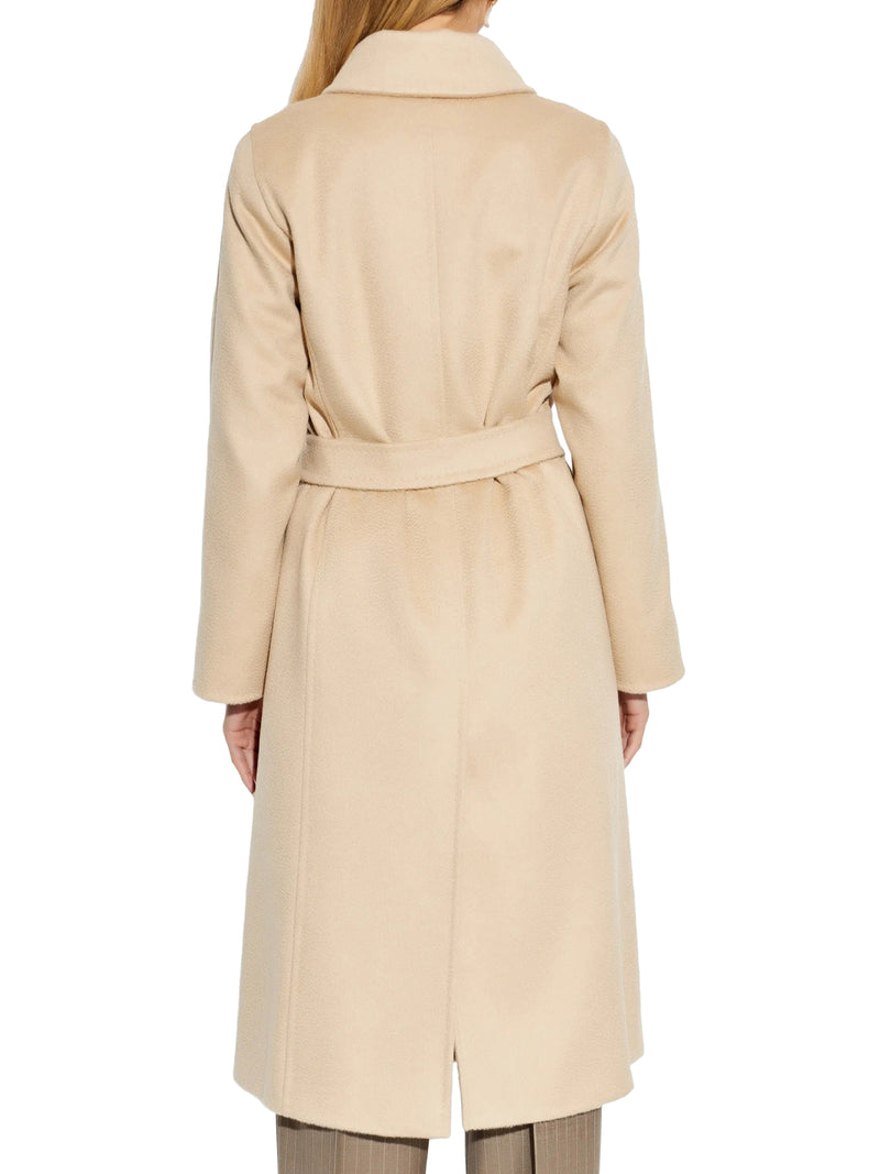 Max Mara Women Riccio Camel Coat With Belt MAX MARA