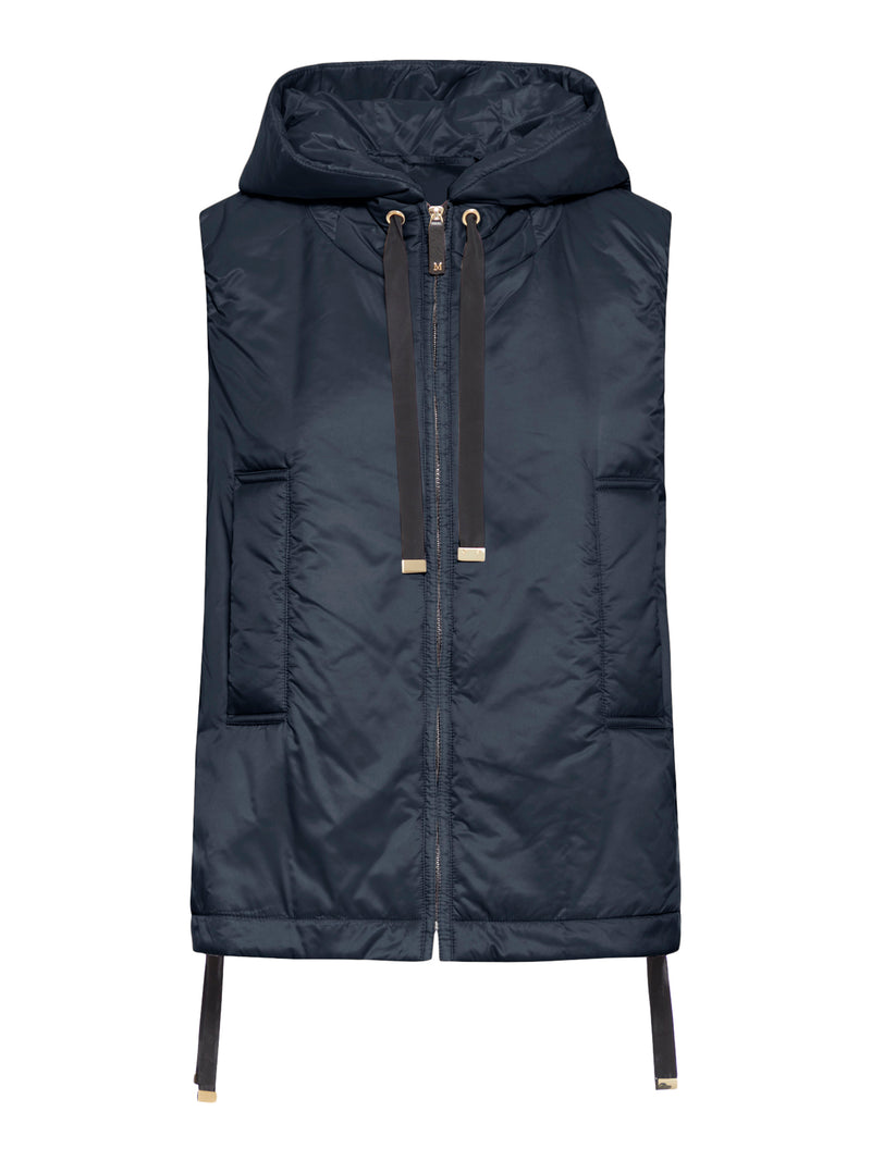 Max Mara The Cube Women Padded Vest With Hood In Waterproof Canvas MAX MARA THE CUBE