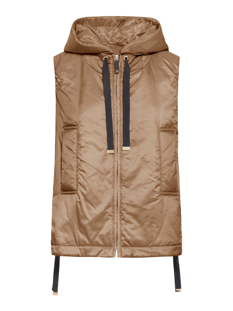 Max Mara The Cube Women Padded Vest With Hood In Waterproof Canvas MAX MARA THE CUBE