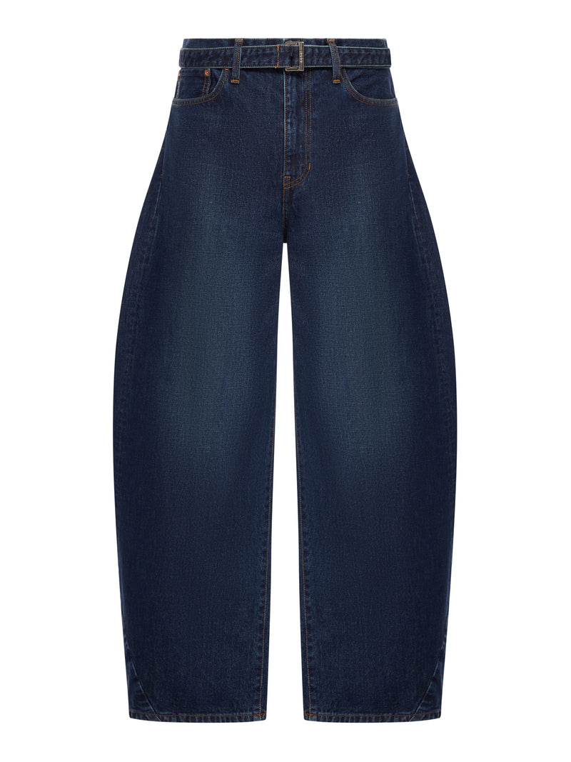 Sacai Men Wide Leg Jeans In Cotton Denim SACAI