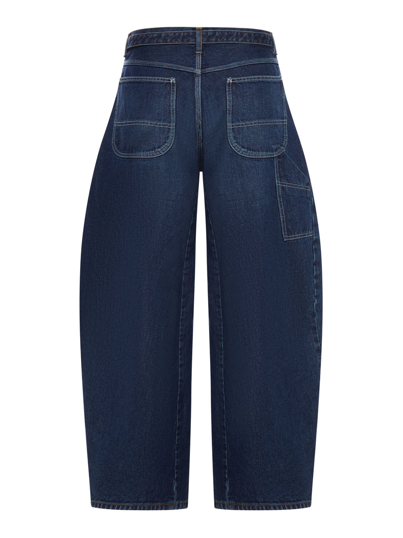 Sacai Men Wide Leg Jeans In Cotton Denim SACAI