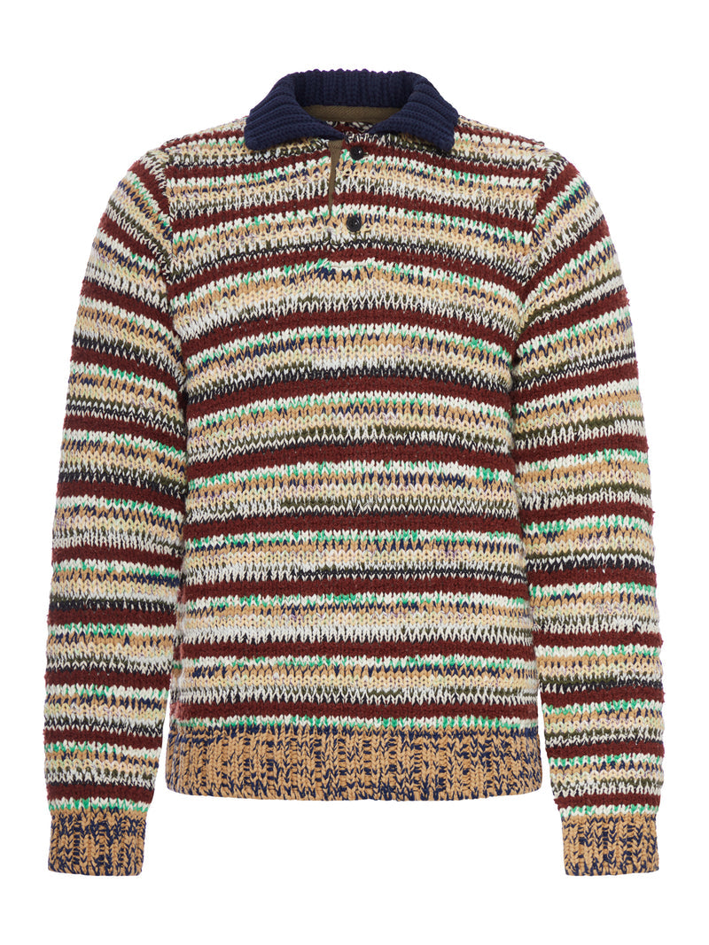 Sacai Men Cotton Knitted Pullover SACAI