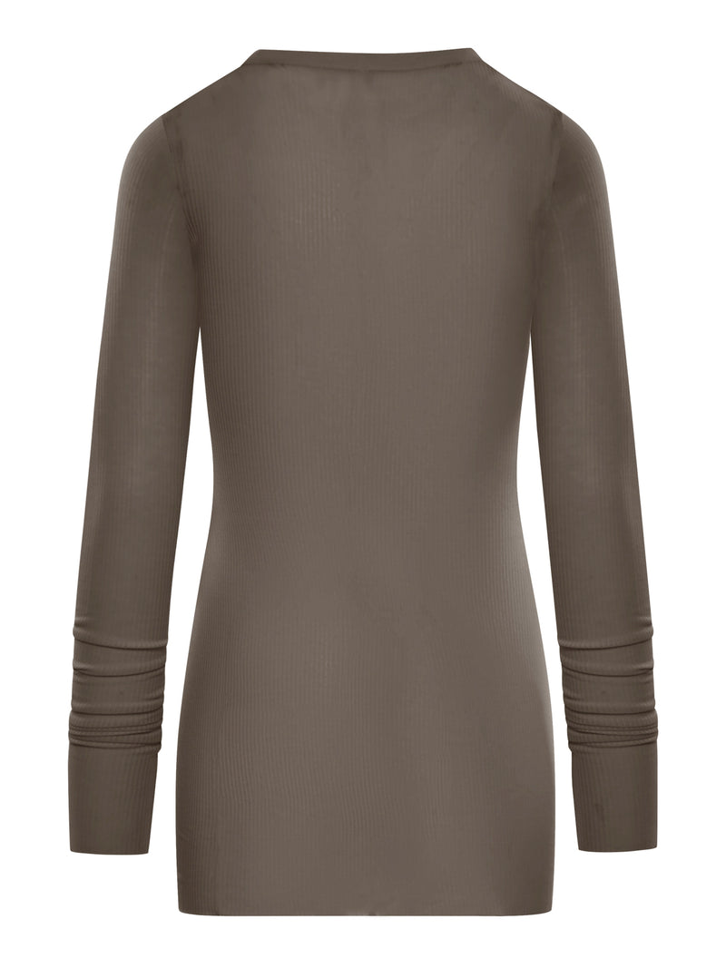 Rick Owens Women Ribbed Sweater In Semi-Transparent Fabric RICK OWENS