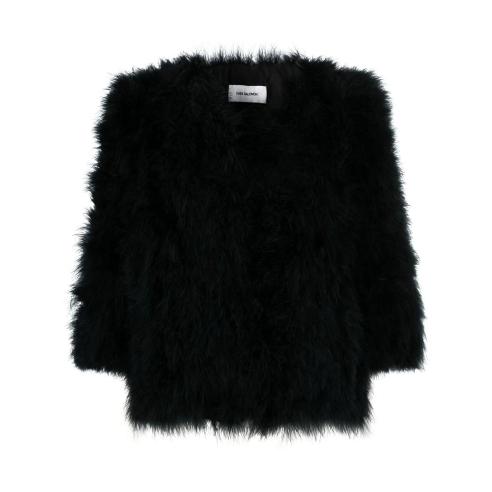 Yves Salomon Black Jackets - Faux Fur & Shearling Jackets Women YVES SALOMON