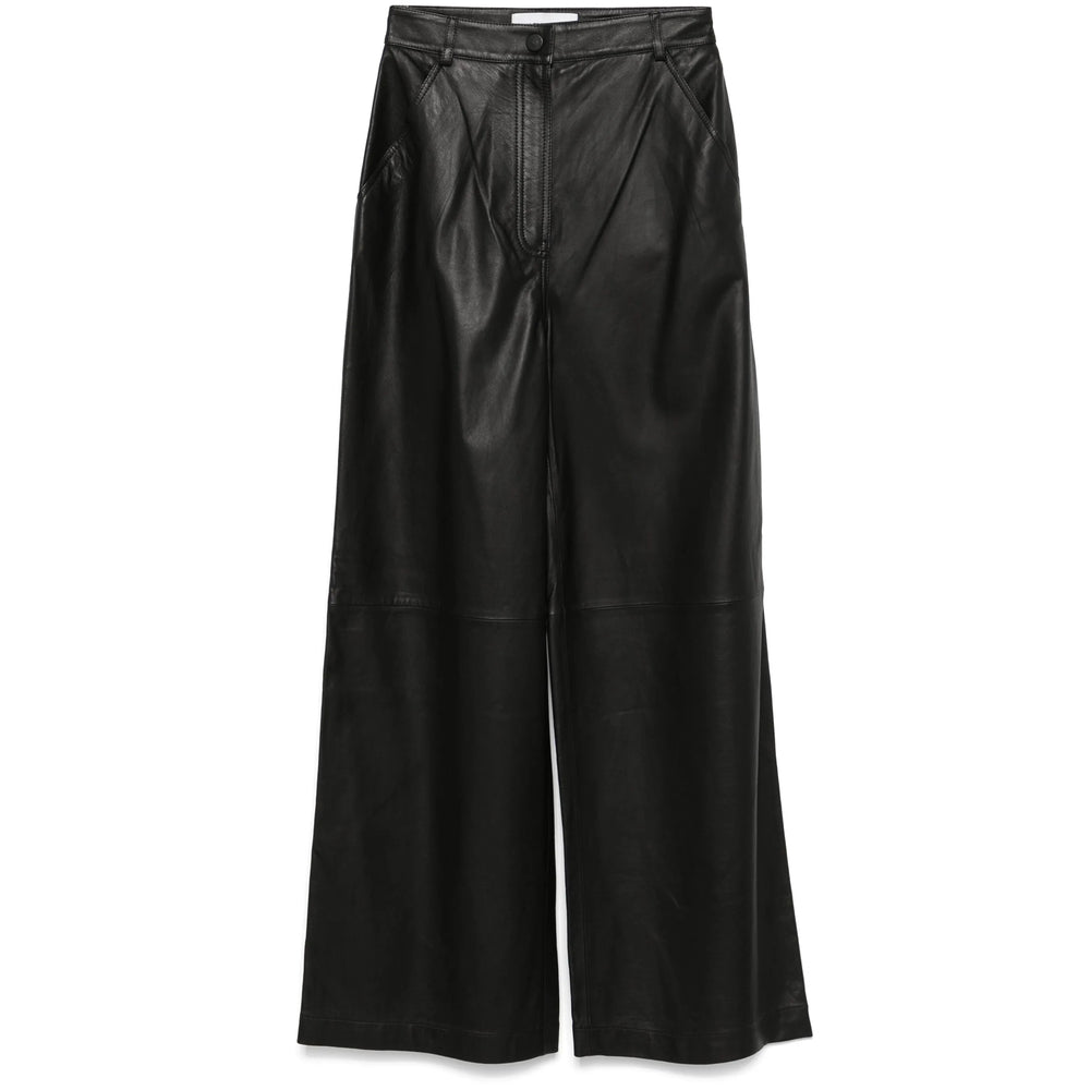 Yves Salomon Black Trousers - Straight Trousers Women YVES SALOMON