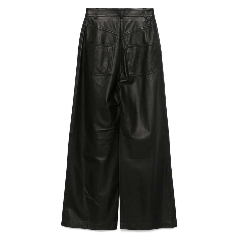 Yves Salomon Black Trousers - Straight Trousers Women YVES SALOMON