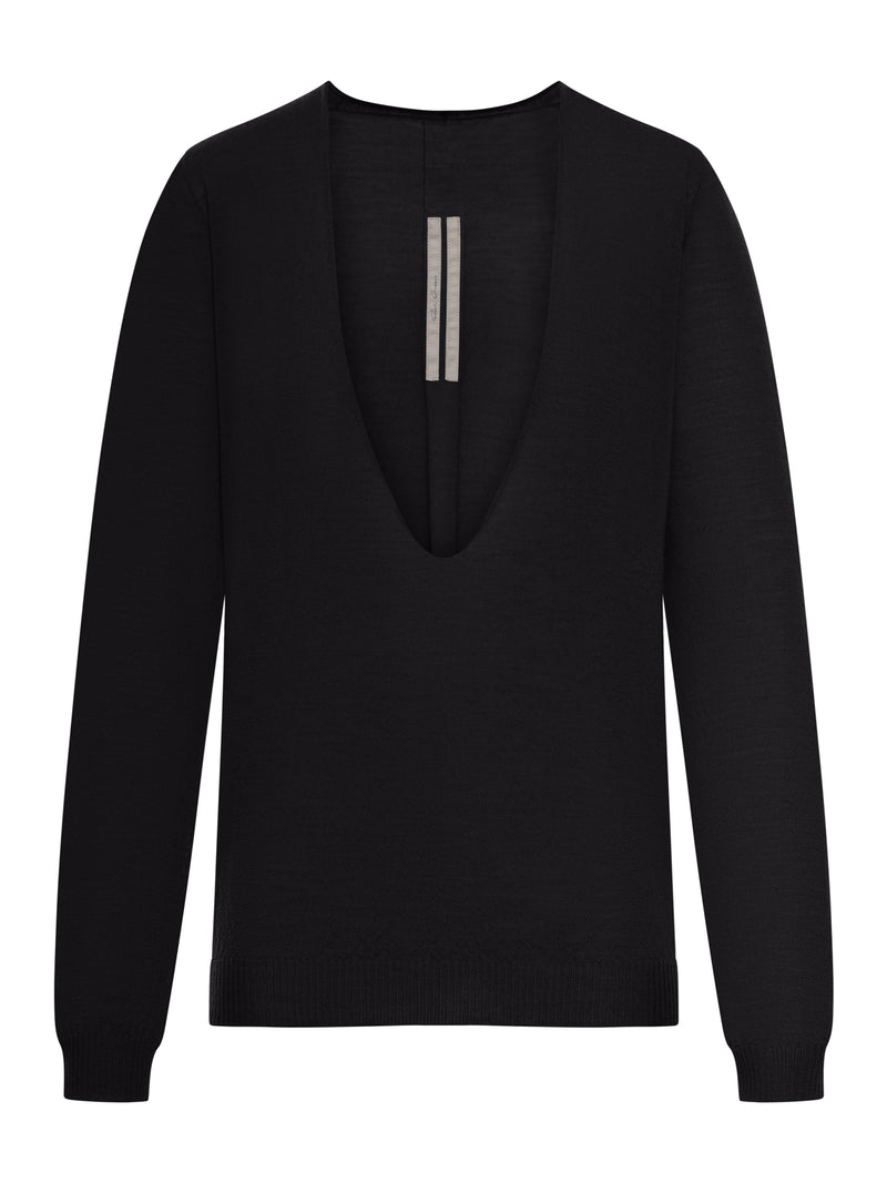 Rick Owens Women V-Neck Sweater In Virgin Wool RICK OWENS