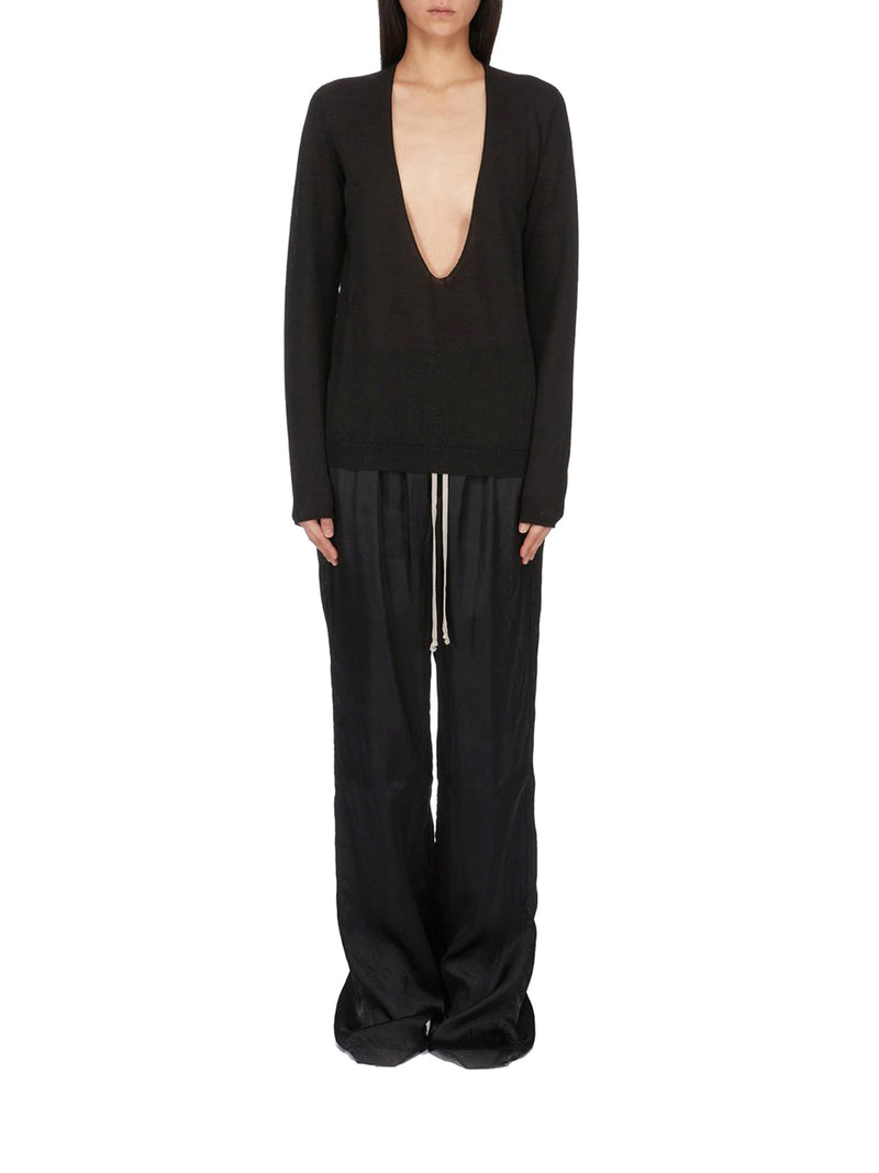 Rick Owens Women V-Neck Sweater In Virgin Wool RICK OWENS