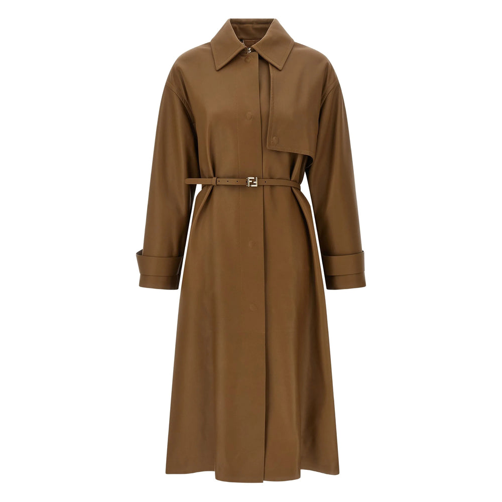 Fendi Brown Coats Women FENDI