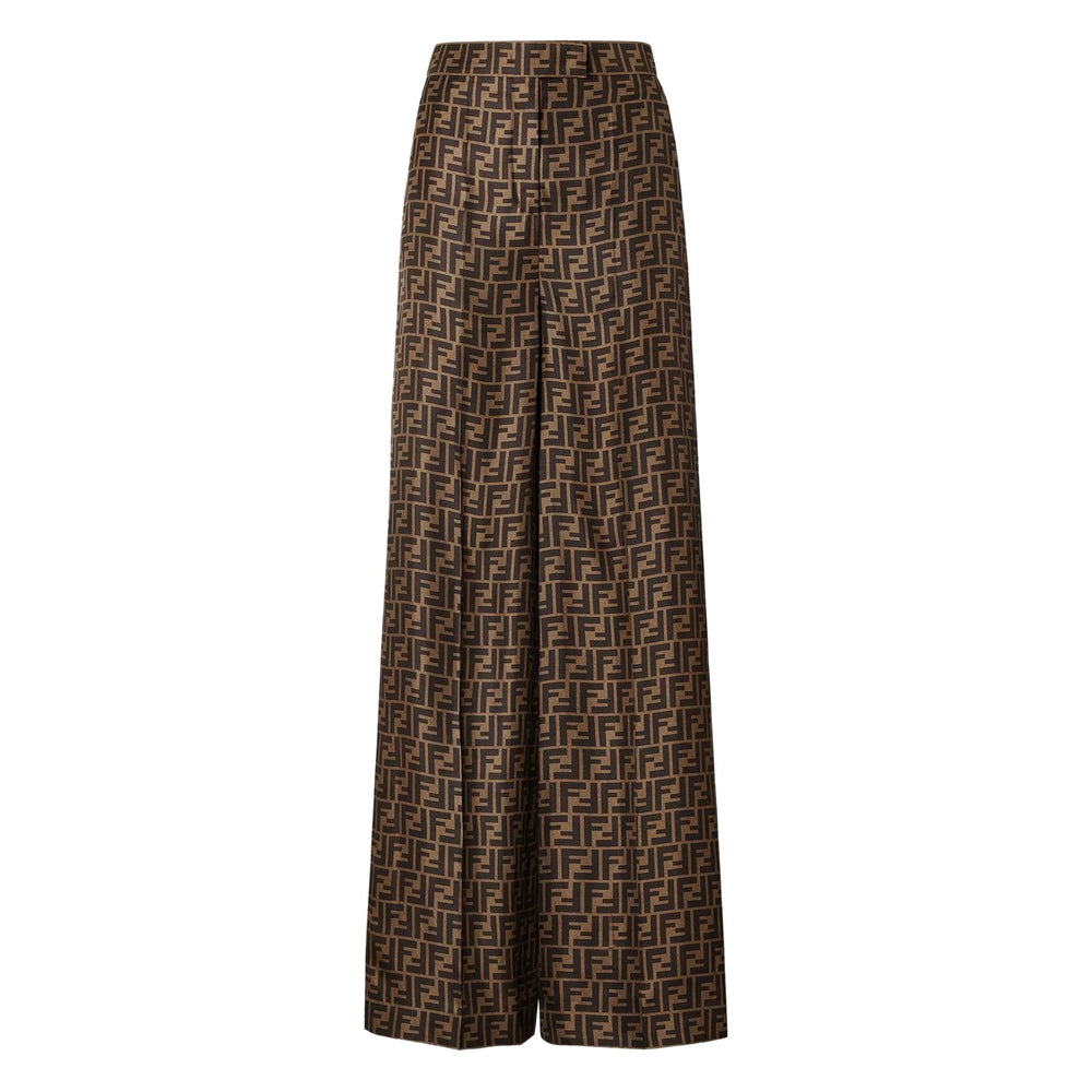 Fendi Brown Trousers - Palazzo Pants Women FENDI