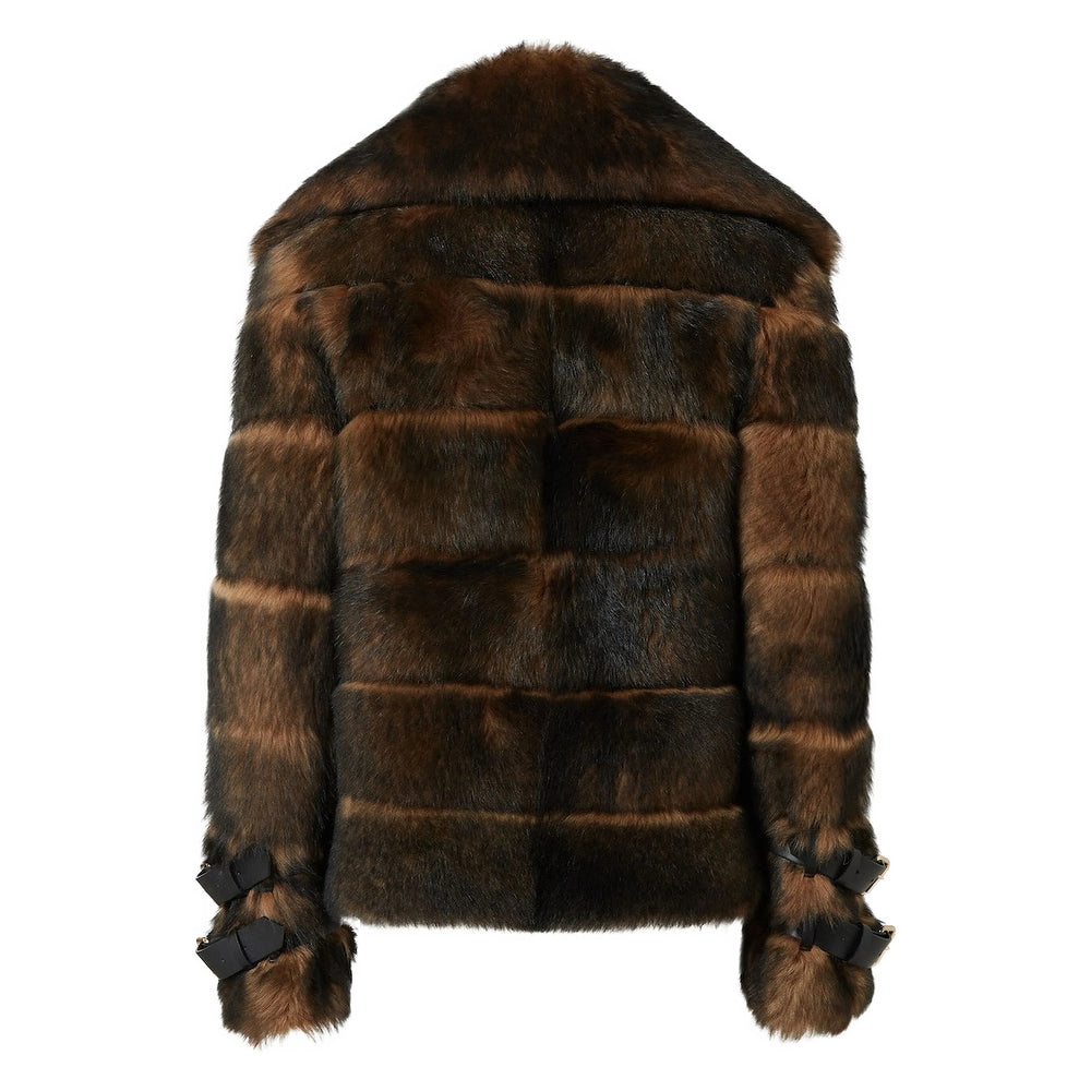 Fendi Brown Jackets - Faux Fur & Shearling Jackets Women FENDI