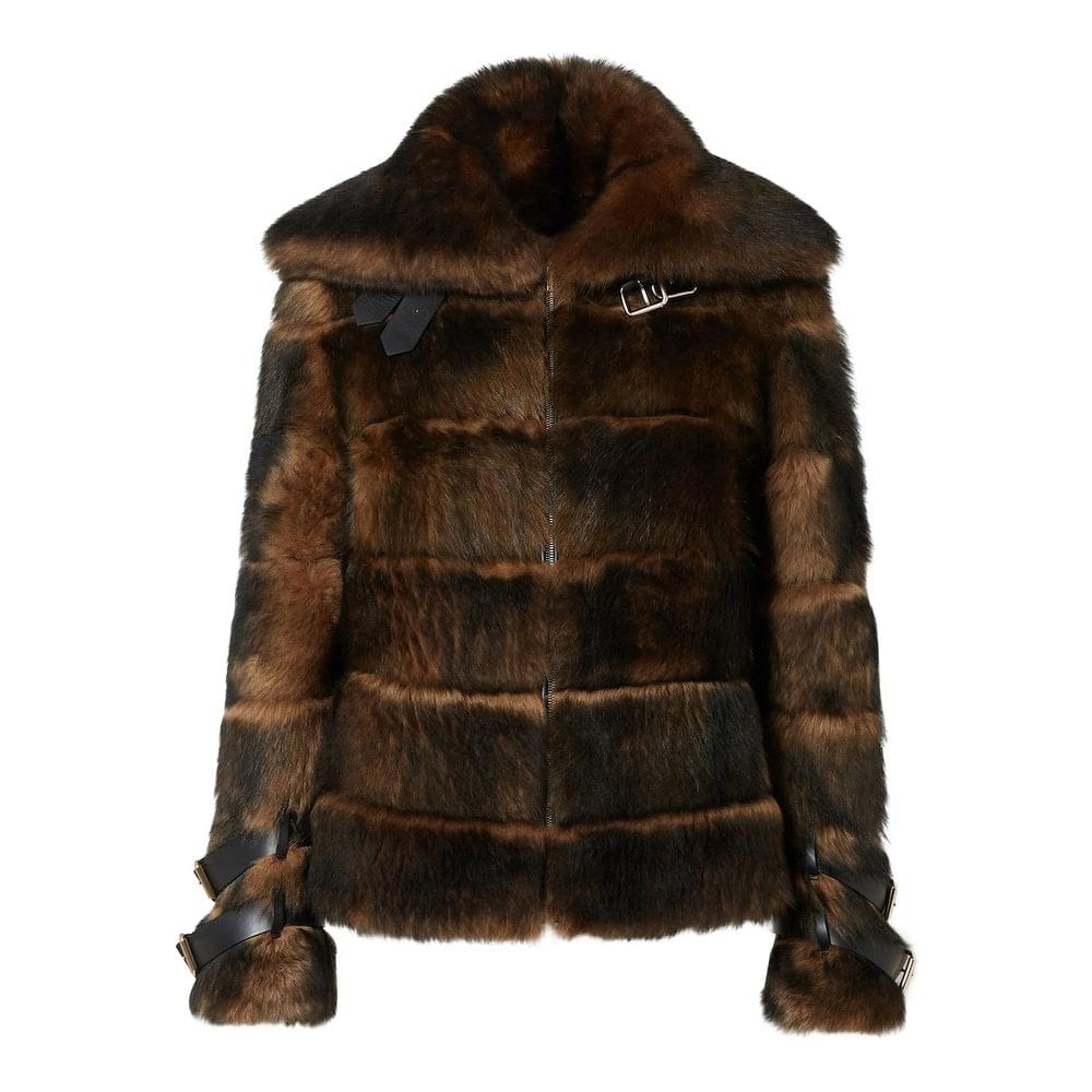 Fendi Brown Jackets - Faux Fur & Shearling Jackets Women FENDI
