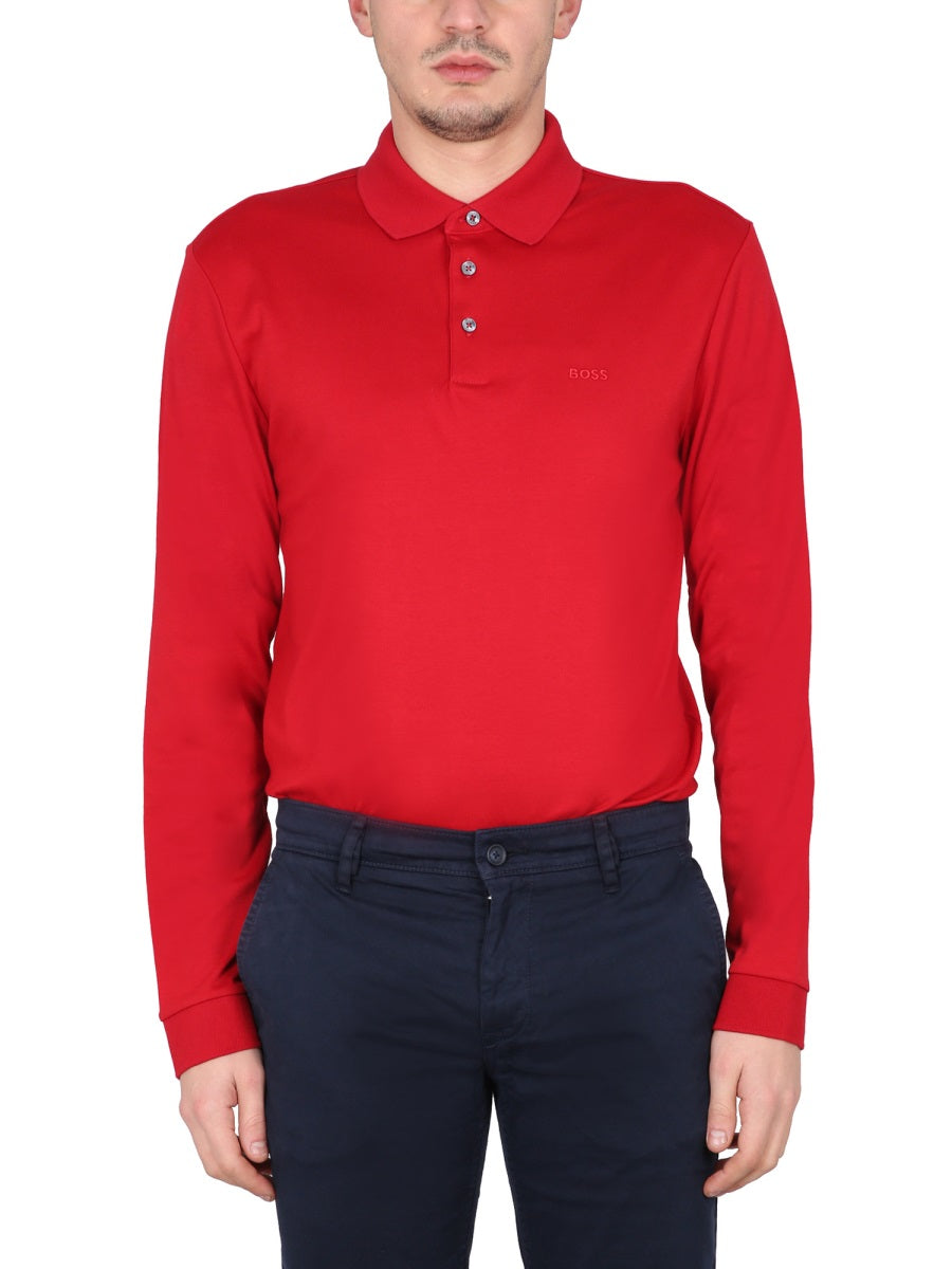 Boss Men Polo With Logo Embroidery BOSS