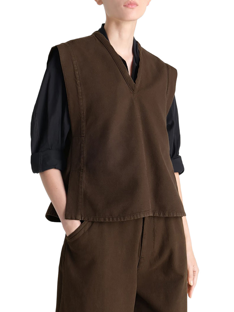 Lemaire Women Denim Top With Waist Belt LEMAIRE