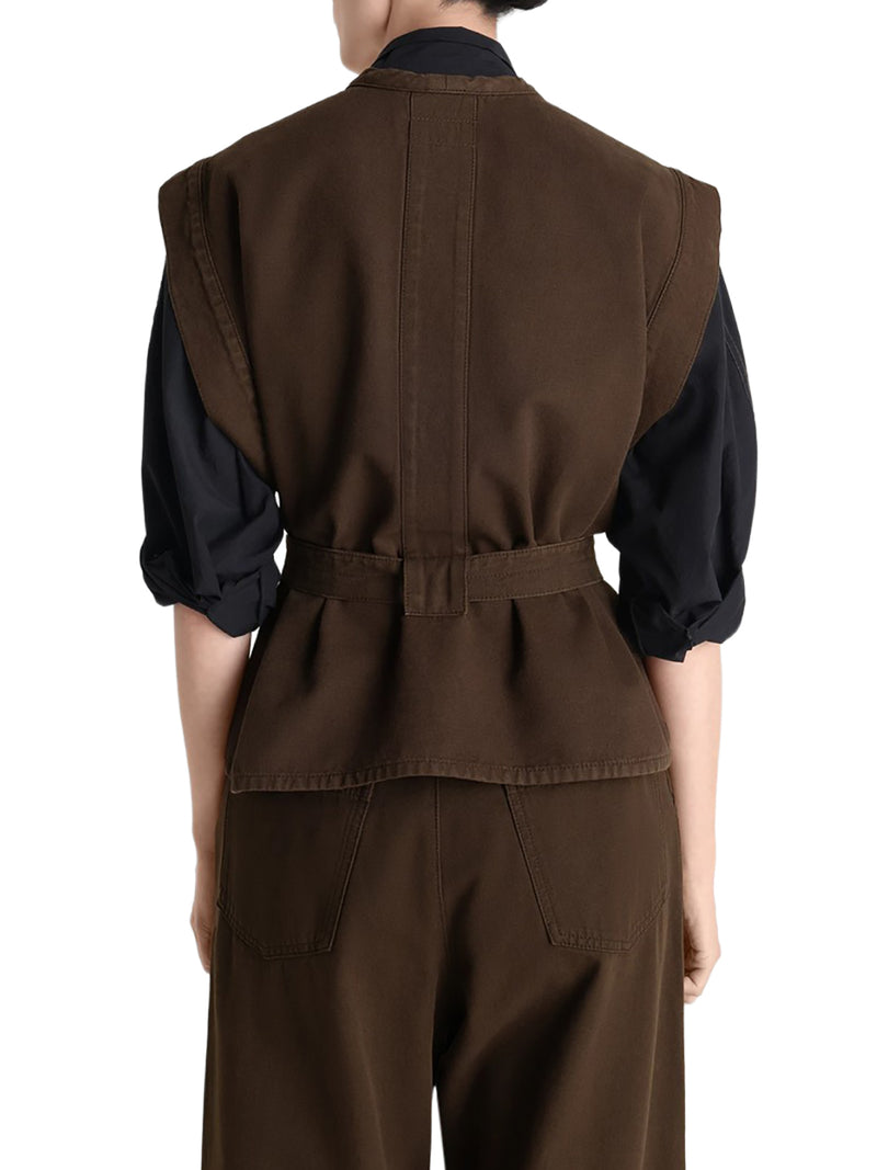 Lemaire Women Denim Top With Waist Belt LEMAIRE