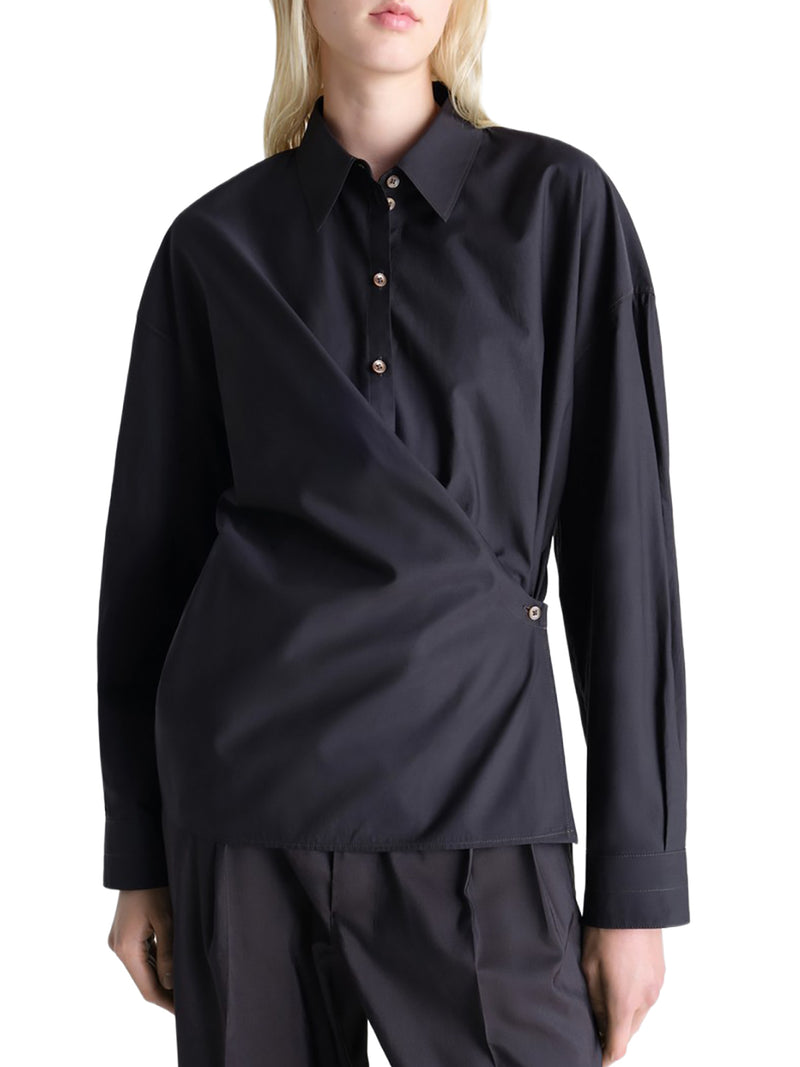 Lemaire Women Twisted Cotton Shirt LEMAIRE